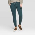 Women's Mid-rise Fleece Capri Jogger Pants - Universal Thread Green
