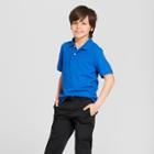 Boys' Short Sleeve Pique Uniform Polo Shirt - Cat & Jack Parrish Blue