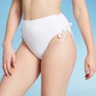 Women's Cinched Cheeky Bikini Bottom - Xhilaration White L, Women's,