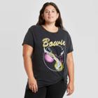 Women's David Bowie Plus Size Short Sleeve Graphic T-shirt - Vintage Black