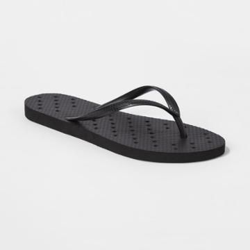 Unisex Shower Flip Flop Sandals M Black - Room Essentials