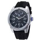 Men's U.s. Air Force C20 Watch By Wrist Armor, Faux Carbon Fiber Dial, Black Rubber Strap,
