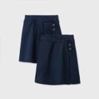 Girls' 2pk Stretch Uniform Knit Skorts - Cat & Jack Navy