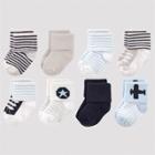 Luvable Friends Baby Boys' 8pk Airplane Terry Booties - 6-12m, Kids Unisex, Blue