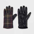 Men's Plaid Touch Dress Gloves With Sherpa Lined - Goodfellow & Co Brown