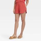 Women's High-rise Pull-on Shorts - Universal Thread Red