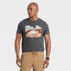 Men's Landscape Print Short Sleeve Graphic T-shirt - Goodfellow & Co Charcoal