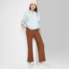 Women's Ascot + Hart Knit Graphic Flare Pants - Brown