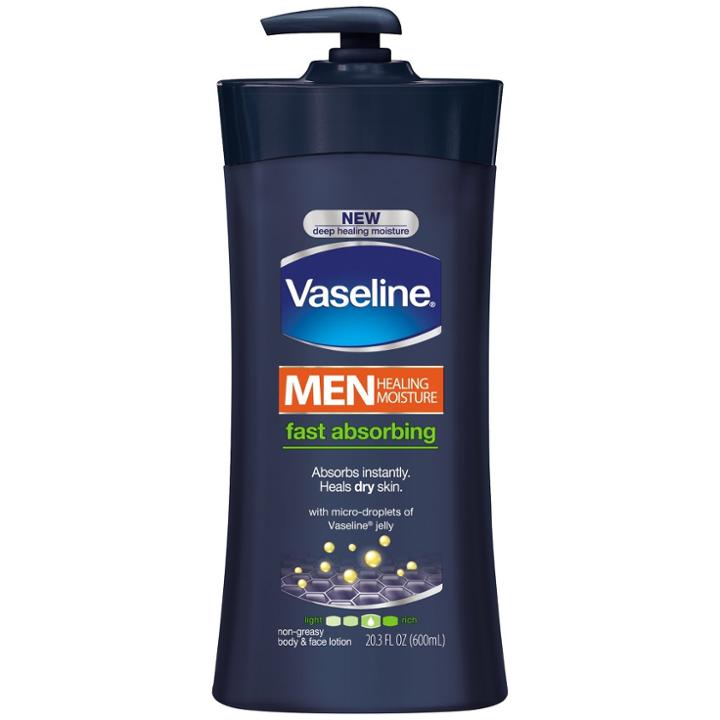 Vaseline Men Healing Moisture Fast Absorbing Body & Face