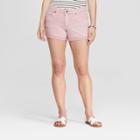 Women's Mid-rise Double Cuff Jeans Shorts - Universal Thread Rose