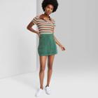 Women's Seamed Denim Mini Skirt - Wild Fable Dark Green