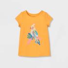 Toddler Girls' Adaptive Tropical Bird Short Sleeve T-shirt - Cat & Jack Yellow