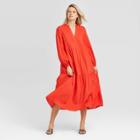 Women's Long Sleeve Tiered Flowy Dress - Who What Wear Red