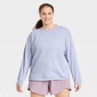 Women's Plus Size French Terry Modern Crewneck Sweatshirt - All In Motion Lilac Purple