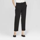 Women's Slim Fit Belted Trouser - A New Day Black