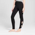 Women's High Waist Keyhole Ankle Leggings - Mossimo Supply Co. Black