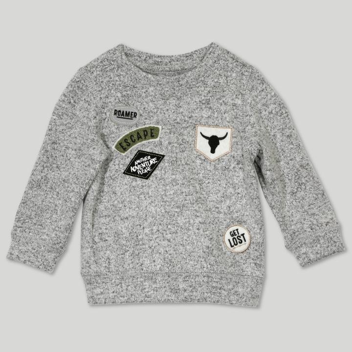 Afton Street Baby Boys' Sweatshirt - Gray Newborn, Boy's