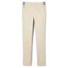 French Toast Girls' Uniform Pull-on Pants With Contrast Waistband - Khaki