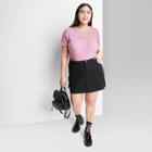 Women's Plus Size Mid-rise Mini Chino Cargo Skirt - Wild Fable Black