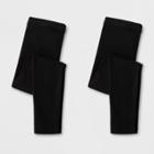 Girls' 2 Pack Leggings Cat & Jack Black