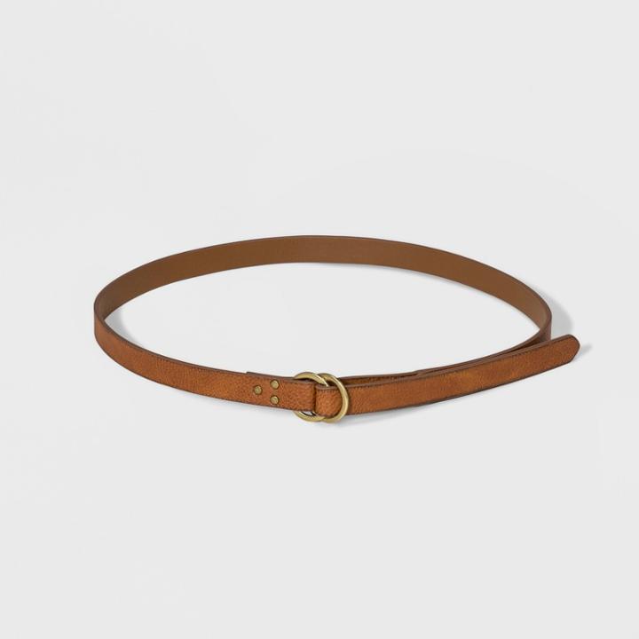 Women's Ring Pull Back Belt - Universal Thread Cognac