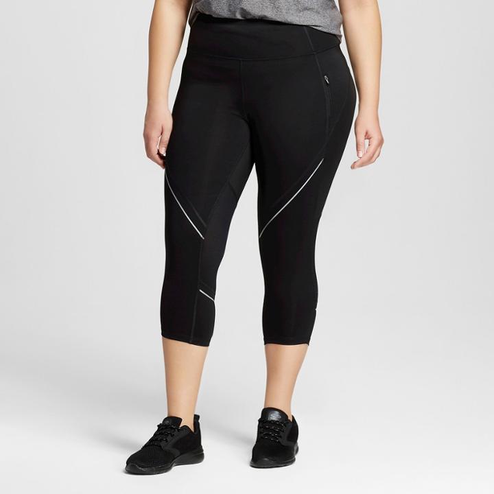 Women's Plus-size Run Capri Leggings - C9 Champion Black