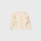 Toddler Girls' Hearts Lace Ruffle Sweatshirt - Art Class Cream