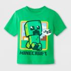 Toddler Boys' Minecraft Creeper Short Sleeve T-shirt - Green