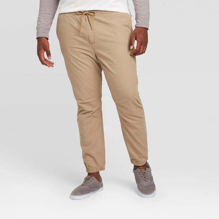 Men's Big & Tall Jogger Pants - Goodfellow & Co Tan