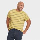 Men's Tall Striped Crewneck T-shirt - Goodfellow & Co Weathered Yellow