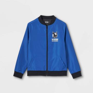 Warner Bros. Boys' Marvel Batman Bomber Jacket - Blue