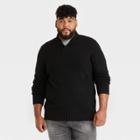 Men's Big & Tall Regular Fit Collared Pullover Sweater - Goodfellow & Co Black