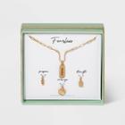 No Brand Gold Dipped Silver Plated Fearless Charm Chain Necklace