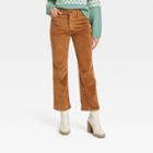 Women's High-rise Corduroy Cropped Bootcut Jeans - Universal Thread Brown