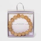 Semi-precious Real Pyrite Beaded Stretch Bracelet - A New Day Honey Yellow