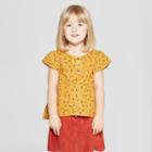 Toddler Girls' Cap Sleeve Blouse - Genuine Kids From Oshkosh Gold
