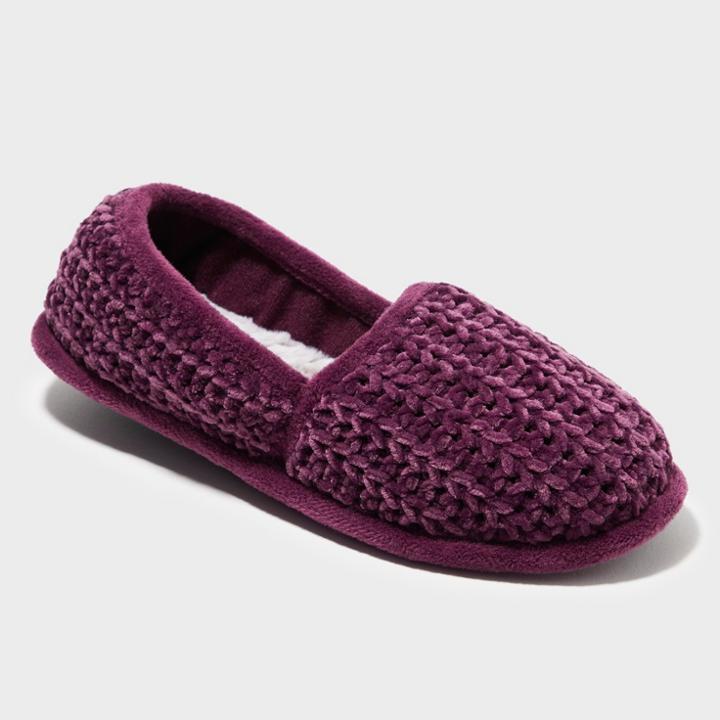 Dluxe By Dearfoams Women's Klarissa Chenille A-line Deluxe By Dearfoams - Peacoat S(5/6), Size: