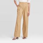 Women's High-rise Wide Leg Cropped Pants - Who What Wear Brown