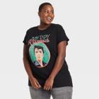 Merch Traffic Women's Elvis Plus Size Merry Kissmas Short Sleeve Graphic T-shirt - Black
