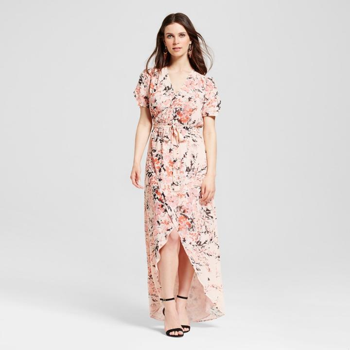 S&p By Standards & Practices Women's Floral Wrap Maxi Dress Garden Floral S - S&p By Standards And Practices,