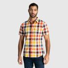 Men's United By Blue Natural Chambray Short Sleeve Button-down Shirt -
