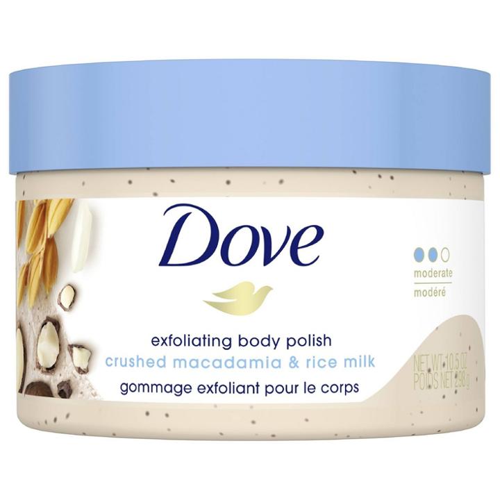 Dove Beauty Crushed Macadamia & Rice Milk Exfoliating Body Polish