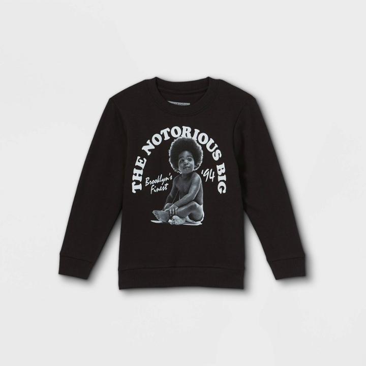 Toddler Boys' Notorious B.i.g. Fleece Pullover - Black