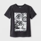 Boys' Adaptive Short Sleeve Space Graphic T-shirt - Cat & Jack Black