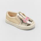 Toddler Girls' Augusta Slip On Metallic Bunny Critter Sneakers - Cat & Jack Gold