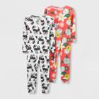 Baby Girls' 2pk Footless Panda Floral Pajama Jumpsuit - Just One You Made By Carter's White/pink