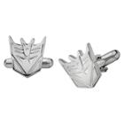 Target Men's Hasbro Transformers Decepticon Stainless Steel Cut Out Cufflinks