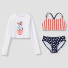 Girls' Striped Rash Guard Sets - Cat & Jack