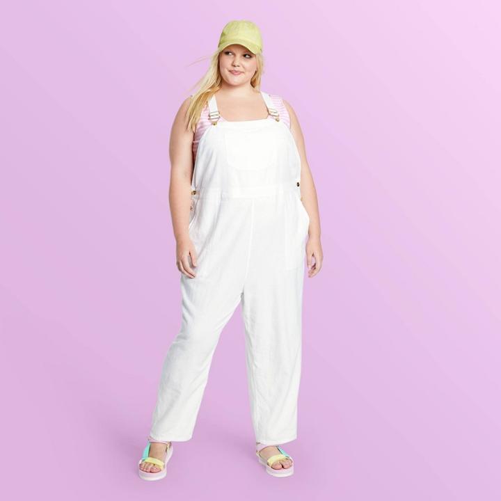 Women's Plus Size Overalls - Stoney Clover Lane X Target White