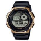 Men's Casio Digital Watch - Black, Gold Black